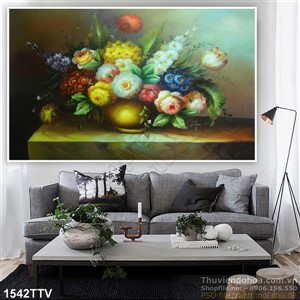 Tranh tĩnh vật hoa quả sơn dầu độc đáo