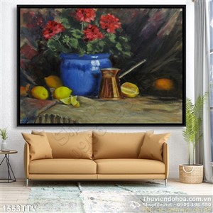 Tranh tĩnh vật hoa quả sơn dầu nghệ thuật