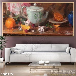 Tranh tĩnh vật hoa quả sơn dầu nghệ thuật