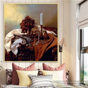 Tranh tĩnh vật hoa quả sơn dầu trang trí đẹp