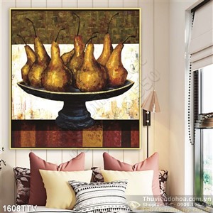 Tranh tĩnh vật hoa quả sơn dầu độc đáo