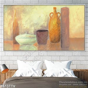 Tranh tĩnh vật hoa quả sơn dầu treo tường đẹp