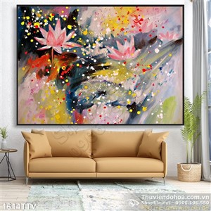 Tranh tĩnh vật hoa quả sơn dầu dán tường