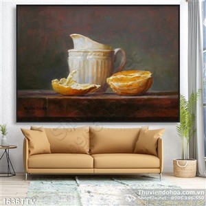 Tranh tĩnh vật hoa quả sơn dầu độc đáo