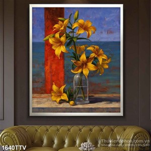 Tranh tĩnh vật hoa quả sơn dầu nhệ thuật