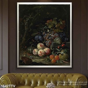 Tranh tĩnh vật hoa quả sơn dầu trang trí đẹp