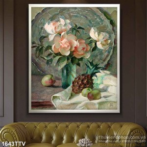 Tranh tĩnh vật hoa quả sơn dầu nghệ thuật