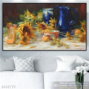 Tranh tĩnh vật hoa quả sơn dầu nghệ thuật
