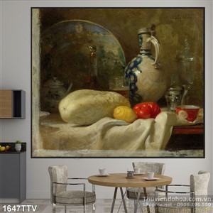 Tranh tĩnh vật hoa quả sơn dầu độc đáo