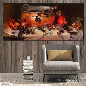 Tranh tĩnh vật hoa quả sơn dầu độc đáo