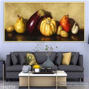 Tranh tĩnh vật hoa quả sơn dầu nghệ thuật