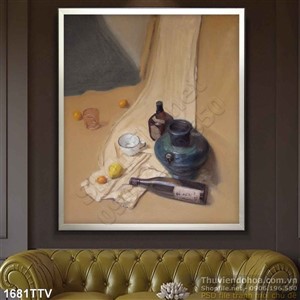 Tranh tĩnh vật hoa quả sơn dầu treo tường