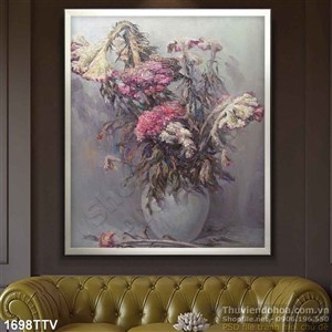 Tranh tĩnh vật hoa quả sơn dầu trang trí