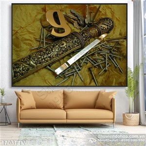 Tranh tĩnh vật hoa quả sơn dầu treo tường