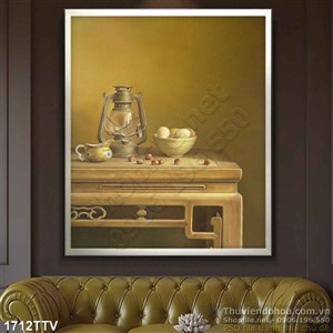 Tranh tĩnh vật hoa quả sơn dầu trang trí đẹp