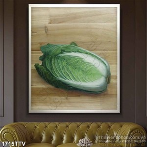 Tranh tĩnh vật hoa quả sơn dầu treo tường phòng bếp