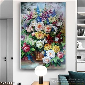 Tranh tĩnh vật hoa quả sơn dầu  treo tường