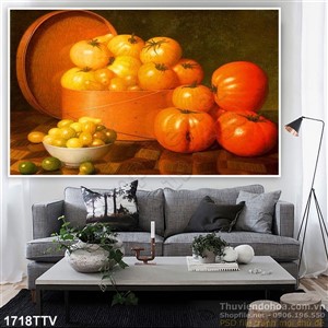 Tranh tĩnh vật hoa quả sơn dầu nghệ thuật