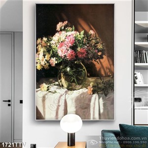 Tranh tĩnh vật hoa quả sơn dầu trang trí