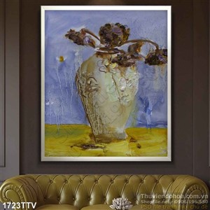 Tranh tĩnh vật hoa quả sơn dầu trí phòng đẹp