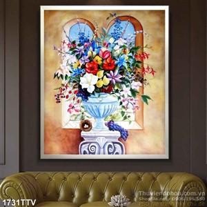 Tranh tĩnh vật hoa quả sơn dầu trang trí độc đáo