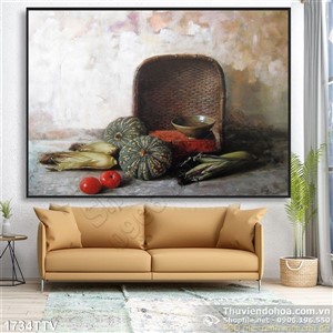 Tranh tĩnh vật hoa quả sơn dầu nghệ thuật