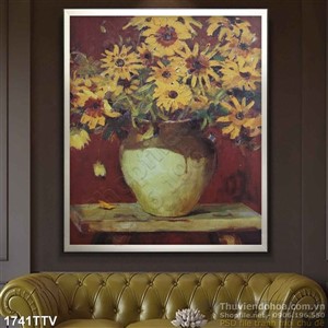 Tranh tĩnh vật hoa quả sơn dầu trang trí độc đáo