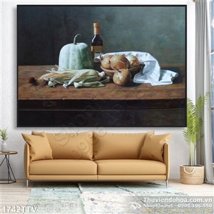 Tranh tĩnh vật hoa quả sơn dầu nghệ thuật