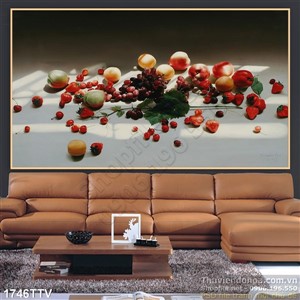 Tranh tĩnh vật hoa quả sơn dầu độc đáo