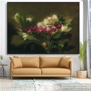 Tranh tĩnh vật hoa quả sơn dầu treo tường đẹp