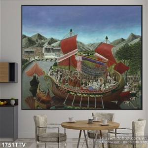 Tranh tĩnh vật hoa quả sơn dầu trang trí tường