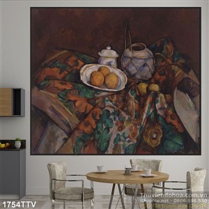 Tranh tĩnh vật hoa quả sơn dầu trang trí đẹp