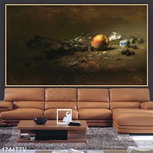 Tranh tĩnh vật hoa quả sơn dầu độc đáo