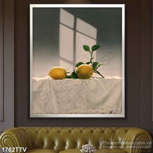 Tranh tĩnh vật hoa quả sơn dầu đẹp