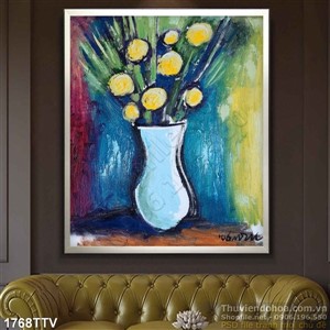 Tranh tĩnh vật hoa quả sơn dầu trang trí đẹp