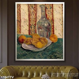 Tranh tĩnh vật hoa quả sơn dầu trang trí bếp