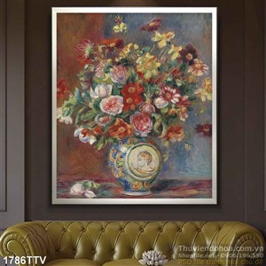 Tranh tĩnh vật hoa quả sơn dầu trang trí phòng khách