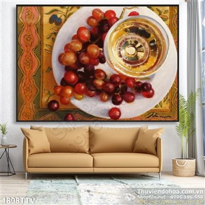 Tranh tĩnh vật hoa quả sơn dầu nghệ thuật