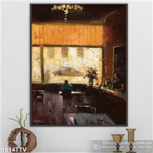 Tranh tĩnh vật hoa quả sơn dầu treo tường phòng khách