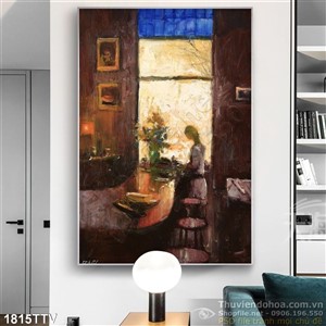 Tranh tĩnh vật hoa quả sơn dầu trang trí