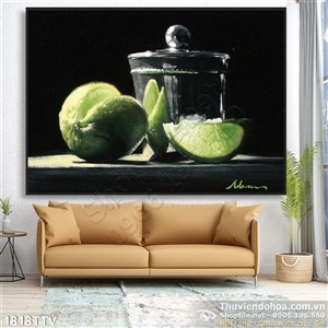 Tranh tĩnh vật hoa quả sơn dầu hiện đại
