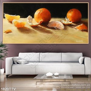 Tranh tĩnh vật hoa quả sơn dầu trang trí bếp
