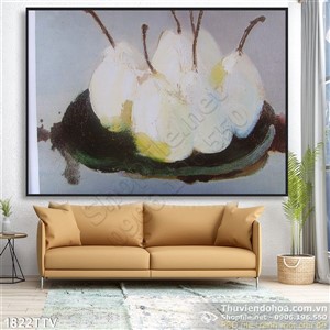 Tranh tĩnh vật hoa quả sơn dầu treo tường