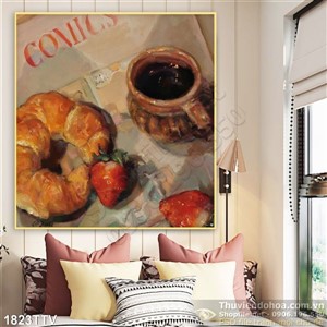 Tranh tĩnh vật hoa quả sơn dầu nghệ thuật