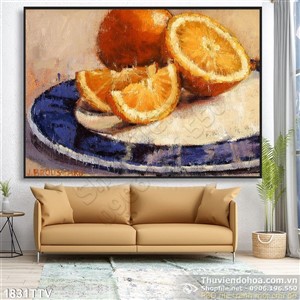 Tranh tĩnh vật hoa quả sơn dầu nghệ thuật