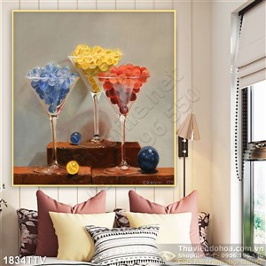 Tranh tĩnh vật hoa quả sơn dầu nghệ thuật