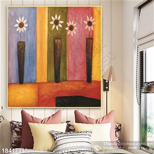 Tranh tĩnh vật hoa quả sơn dầu trang trí phòng khách