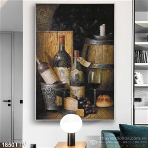 Tranh tĩnh vật hoa quả sơn dầu nghệ thuật