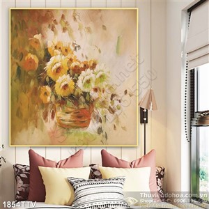 Tranh tĩnh vật hoa quả sơn dầu trang trí tường