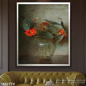 Tranh tĩnh vật hoa quả sơn dầu trang trí